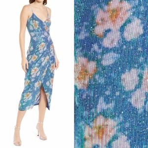 NEW Saylor Meghan Dress Blue Multi Medium